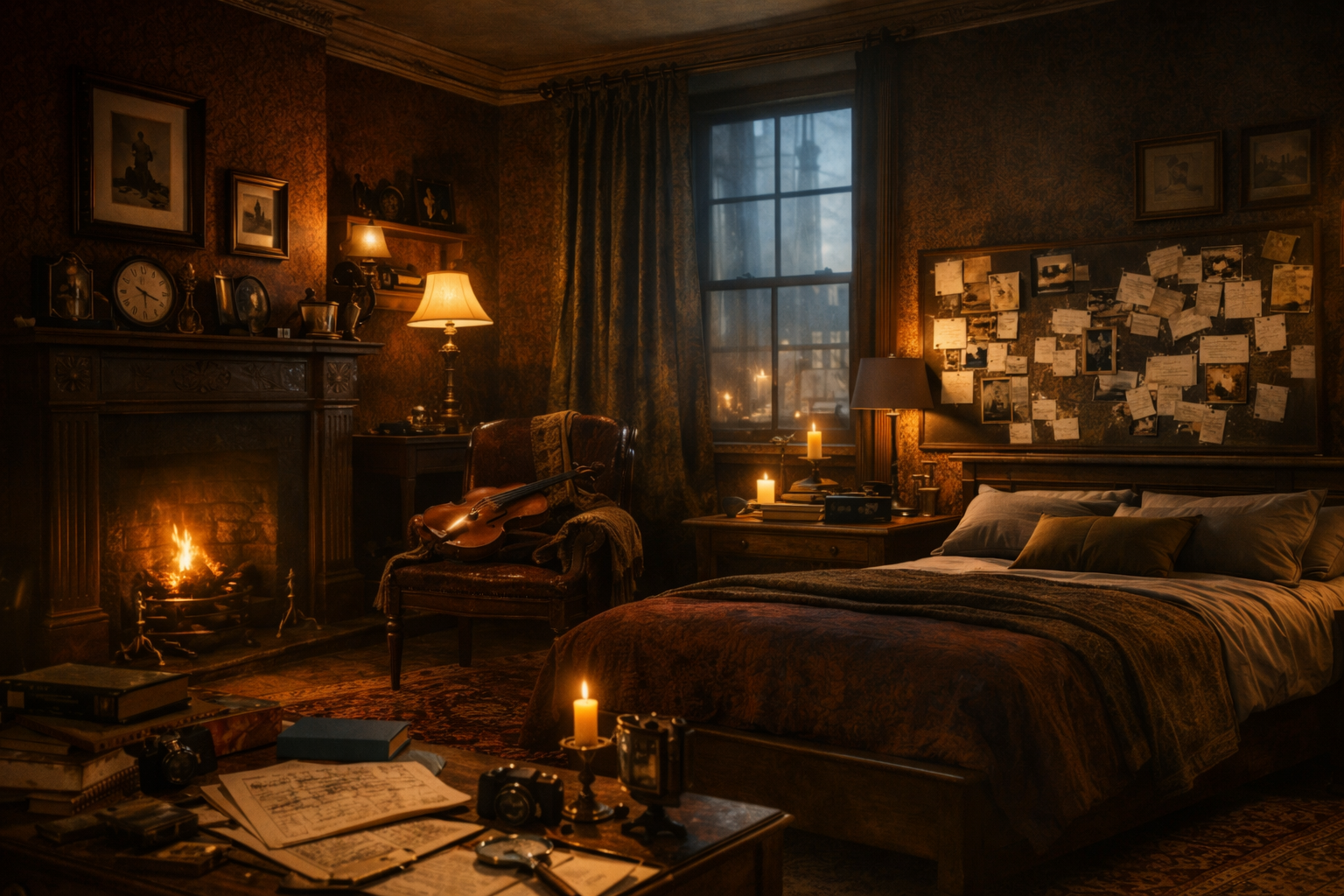 A modern London detective townhouse bedroom